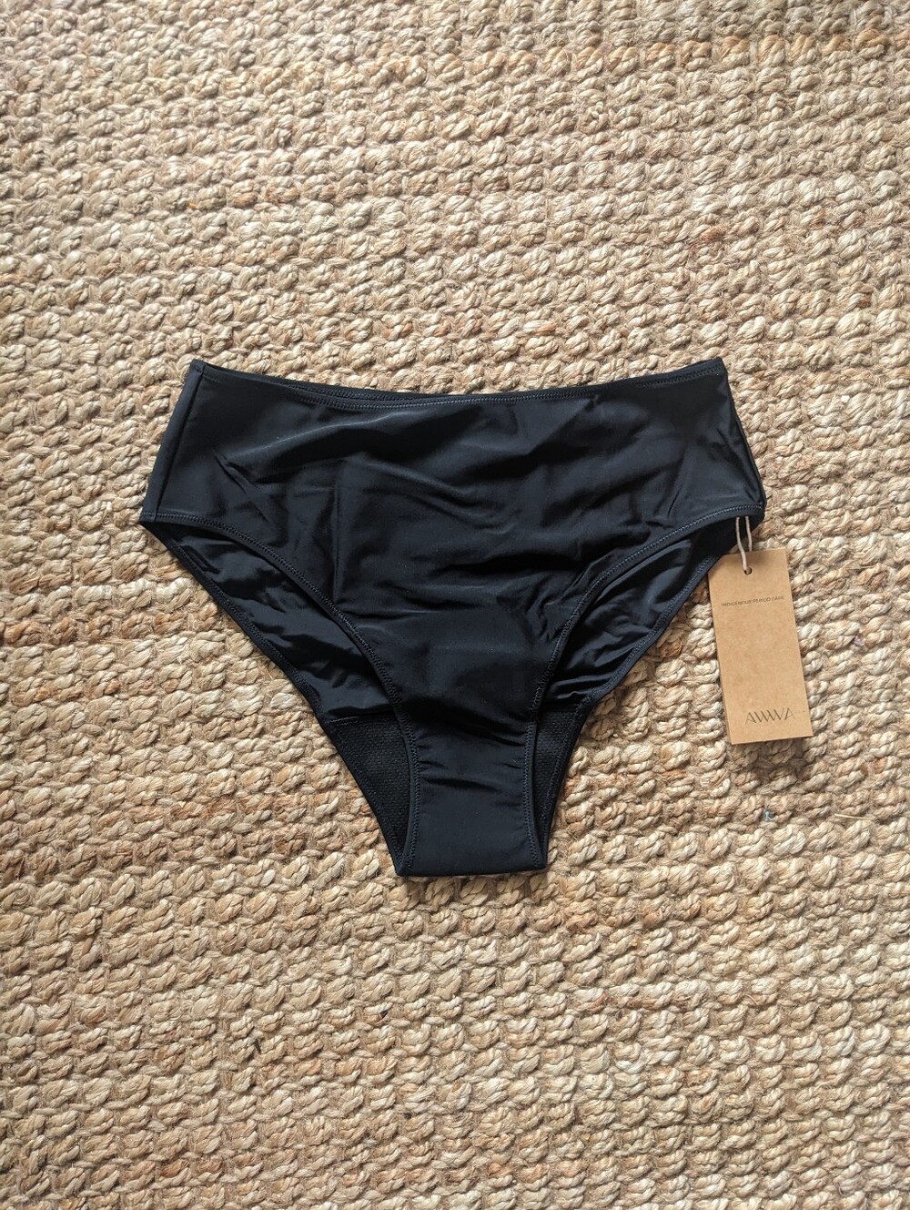 NWT Awwa x Aisle Period Swimwear Swim Briefs Medium Black